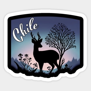 Chilean Torres Del Paine Wildlife Silhouette Sticker